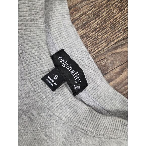 Oversized Dry Goods Sweatshirt Originality Gray Crewneck Pullover Women's Small - Picture 2 of 4